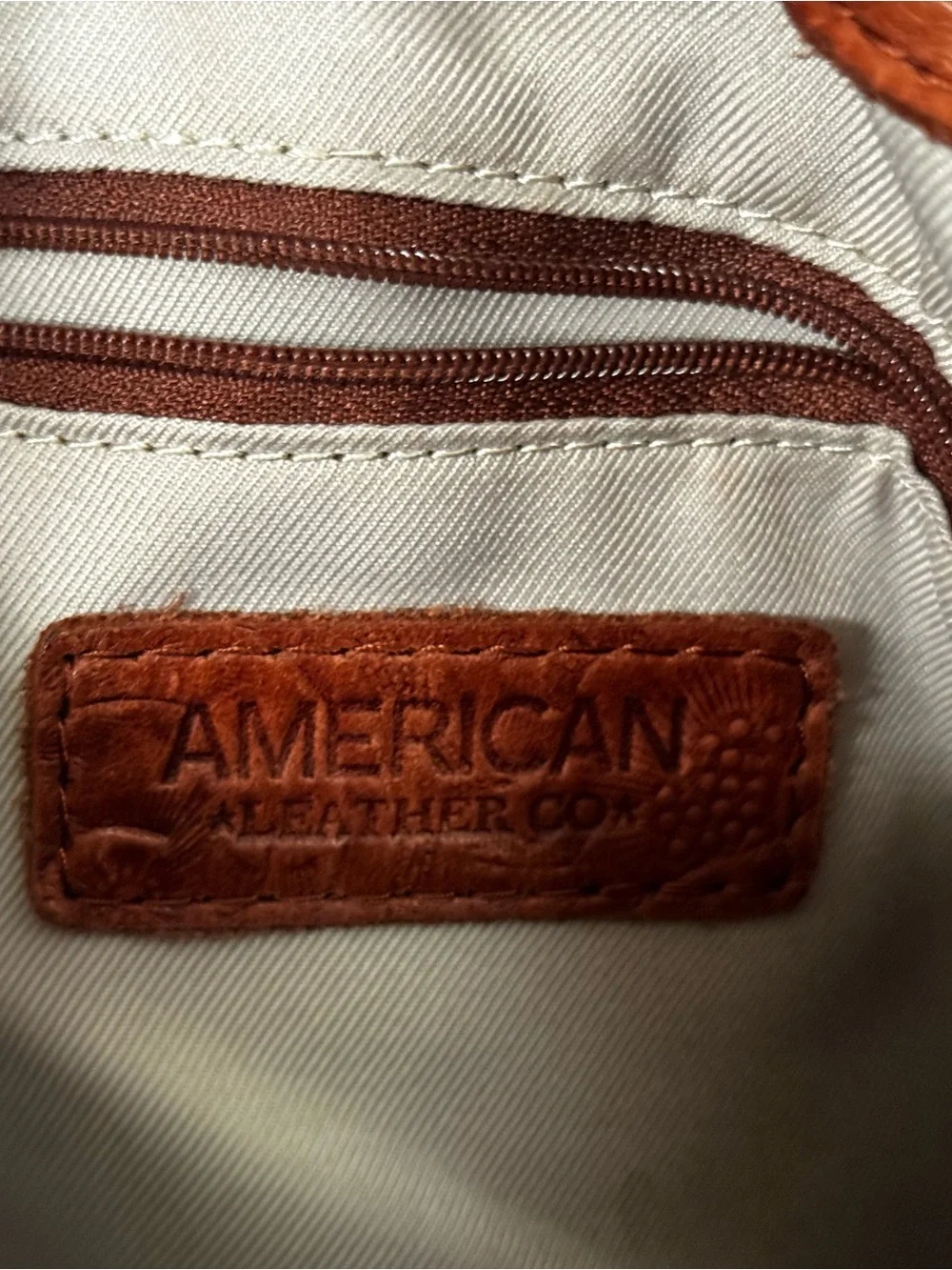 American Leather Co. Leather Embossed Tote Bag